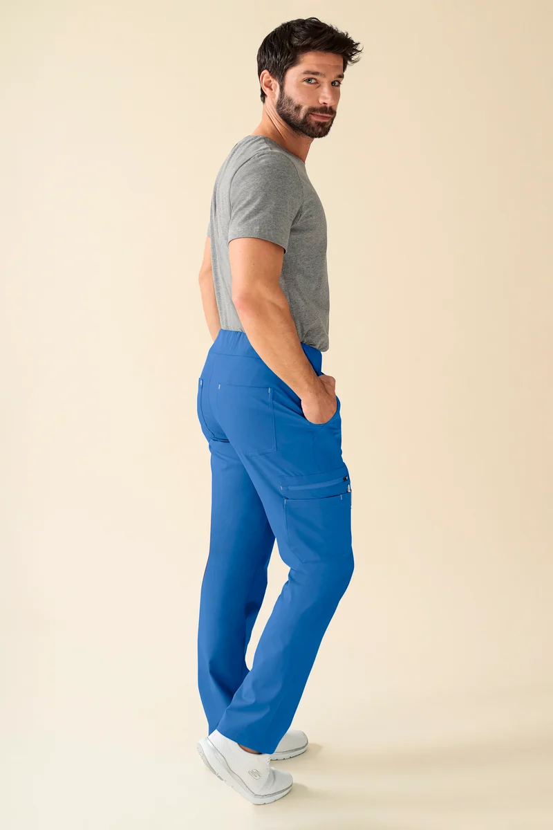 KAERE Hose Herren - gerader Saum Kurzgr. mit Beintaschen blau
