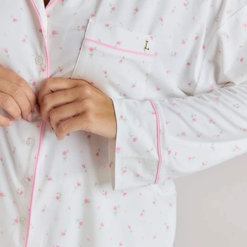 Modal Pyjamahemd - Florales Muster