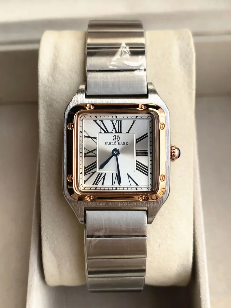 Damen Armbanduhr Armband Uhren Luxus Quarz Uhr Silber Gold Business Quarzuhr