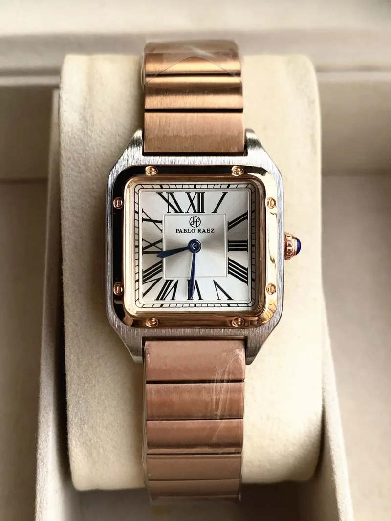 Damen Armbanduhr Armband Uhren Luxus Quarz Uhr Silber Gold Business Quarzuhr