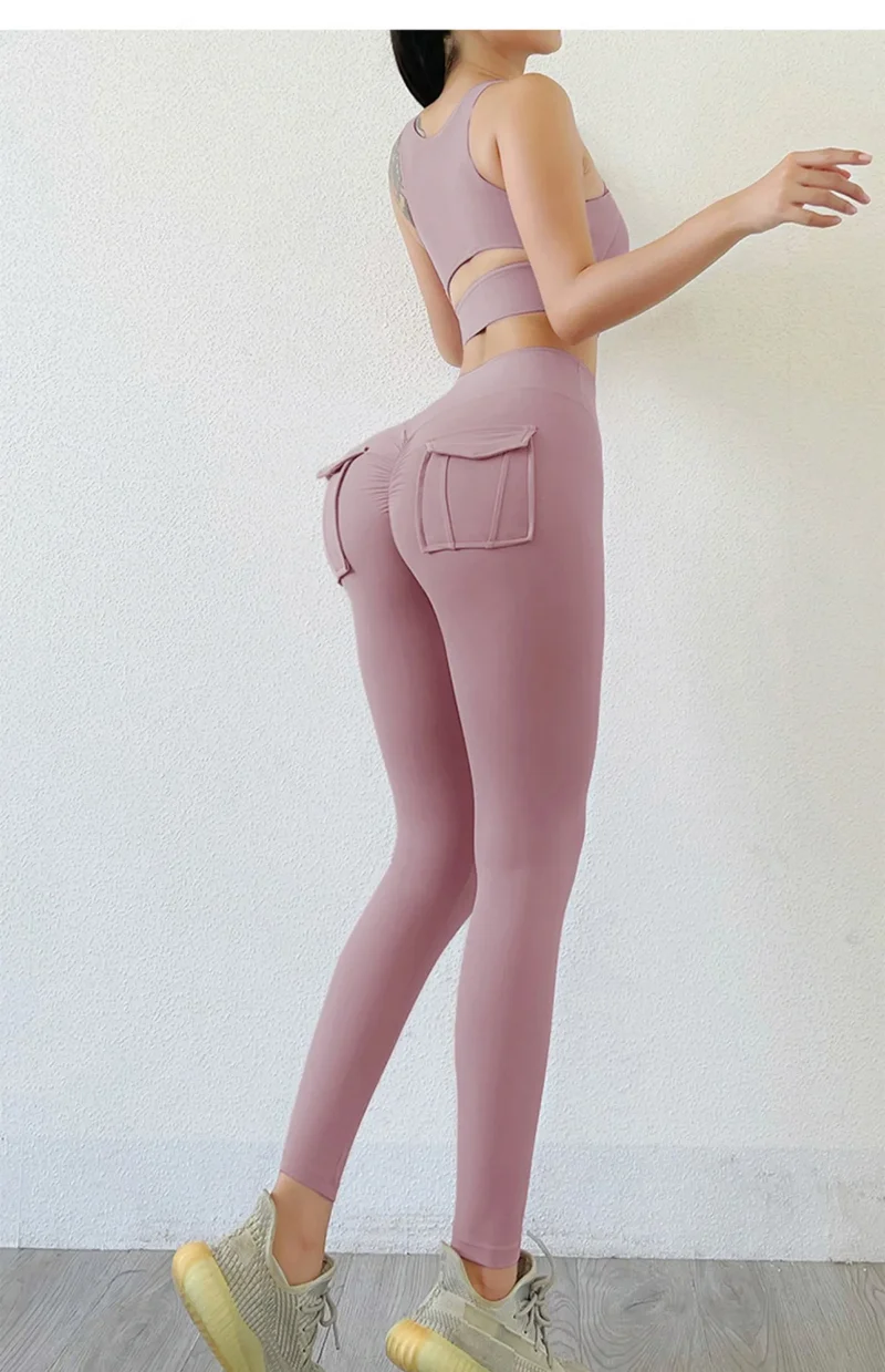 Frauen Stretchy Hohe Taille Einfarbig Workout Sport Leggings Großhandel Lauf Gym Fitness Yoga Damen Enge Hosen