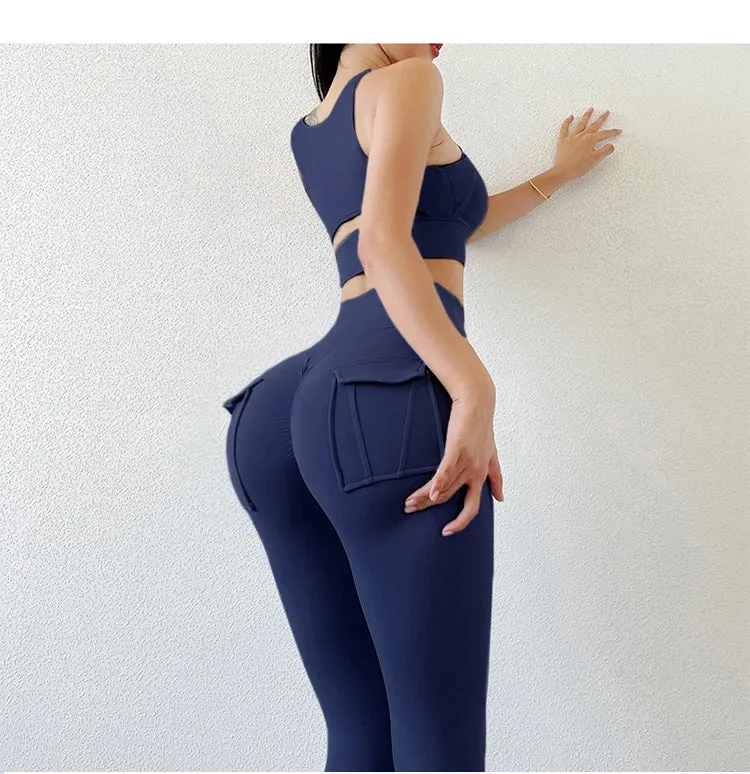 Frauen Stretchy Hohe Taille Einfarbig Workout Sport Leggings Großhandel Lauf Gym Fitness Yoga Damen Enge Hosen