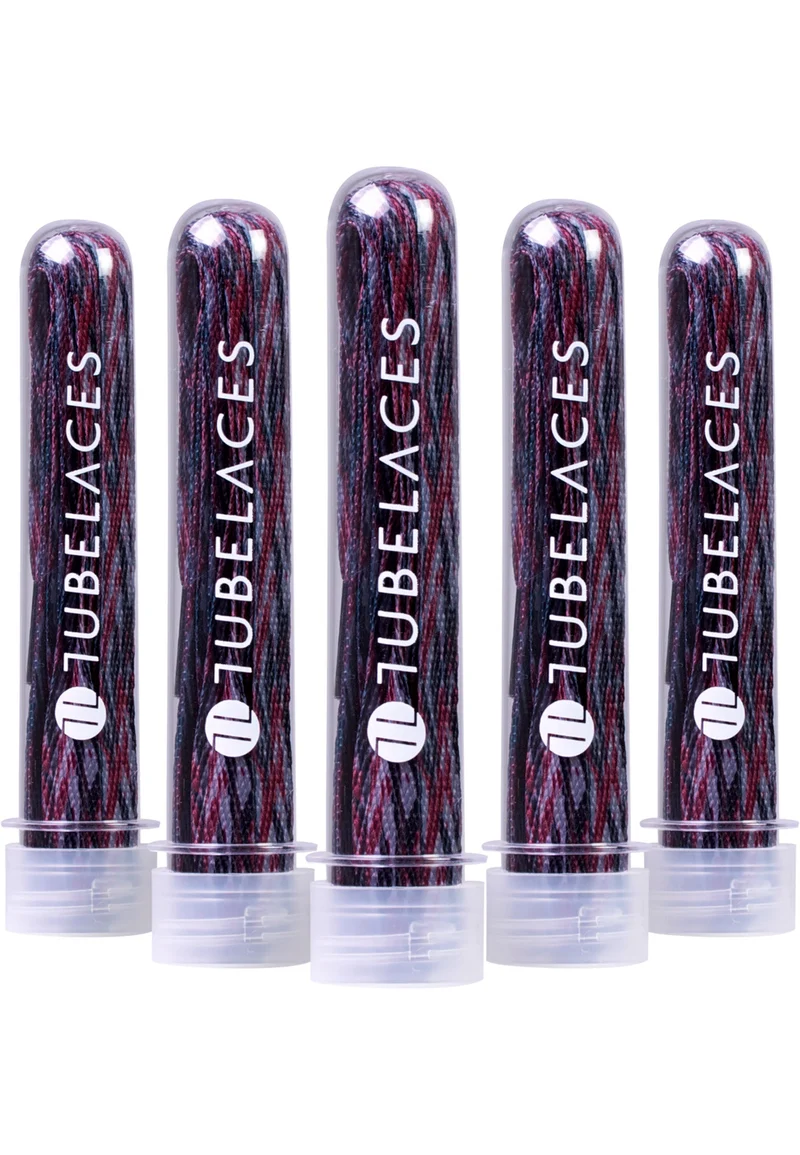 Skosnören TUBELACES Flat Camo Pack - 5 Pack - 130 Cm