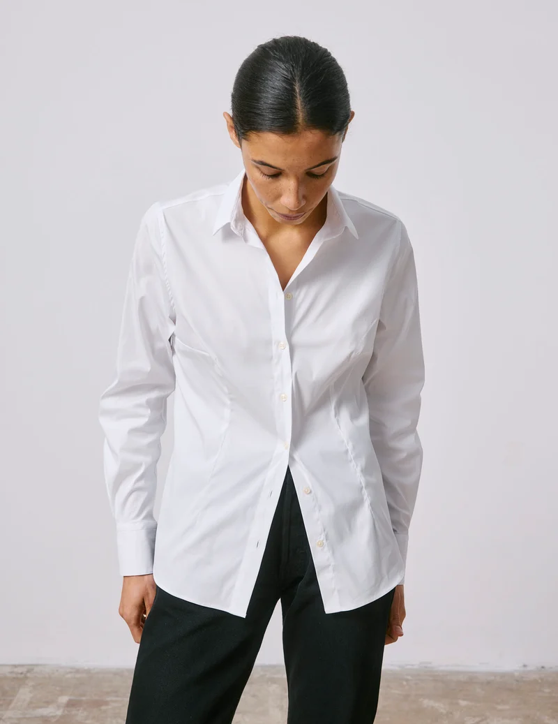 Chemise Anais stretch blanche