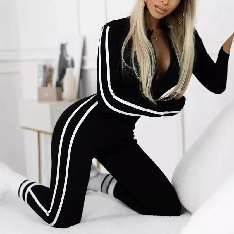 Yoga Fitness Overalls Jumpsuit Gym Stretch Leggings Jogging Anzug Top Push Up