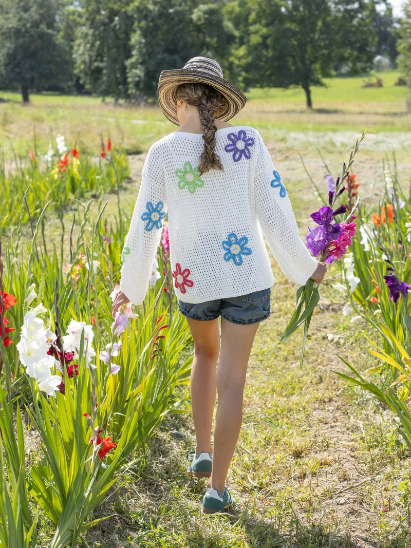 Anleitung Flower-Power-Pulli