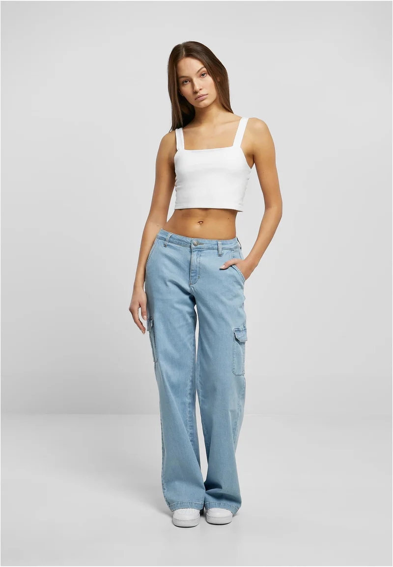 UC High Waist Straight Denim Cargo Pants
