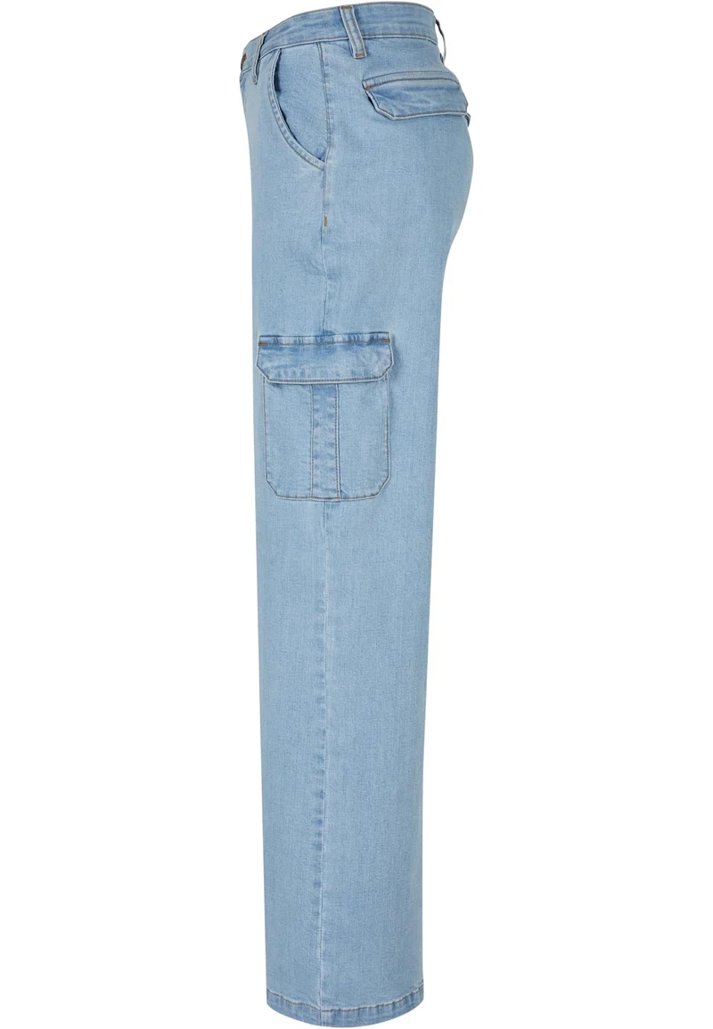 UC High Waist Straight Denim Cargo Pants