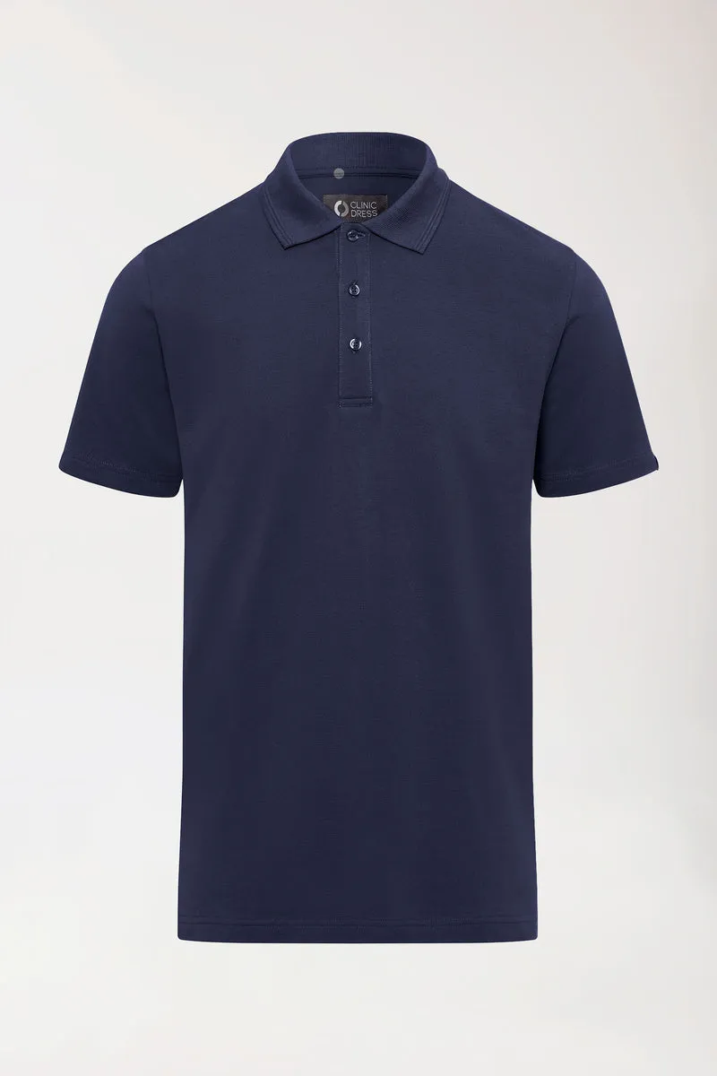 COMFY FLEX Stretch Shirt Herren - Polokragen navy