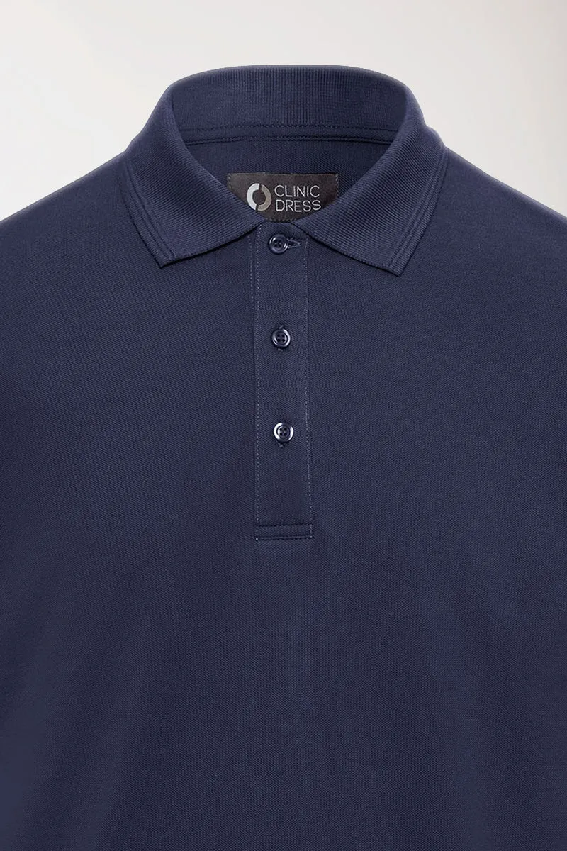 COMFY FLEX Stretch Shirt Herren - Polokragen navy