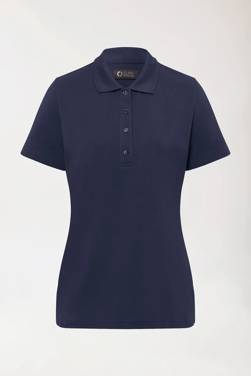 COMFY FLEX Stretch Shirt Damen - Polokragen navy