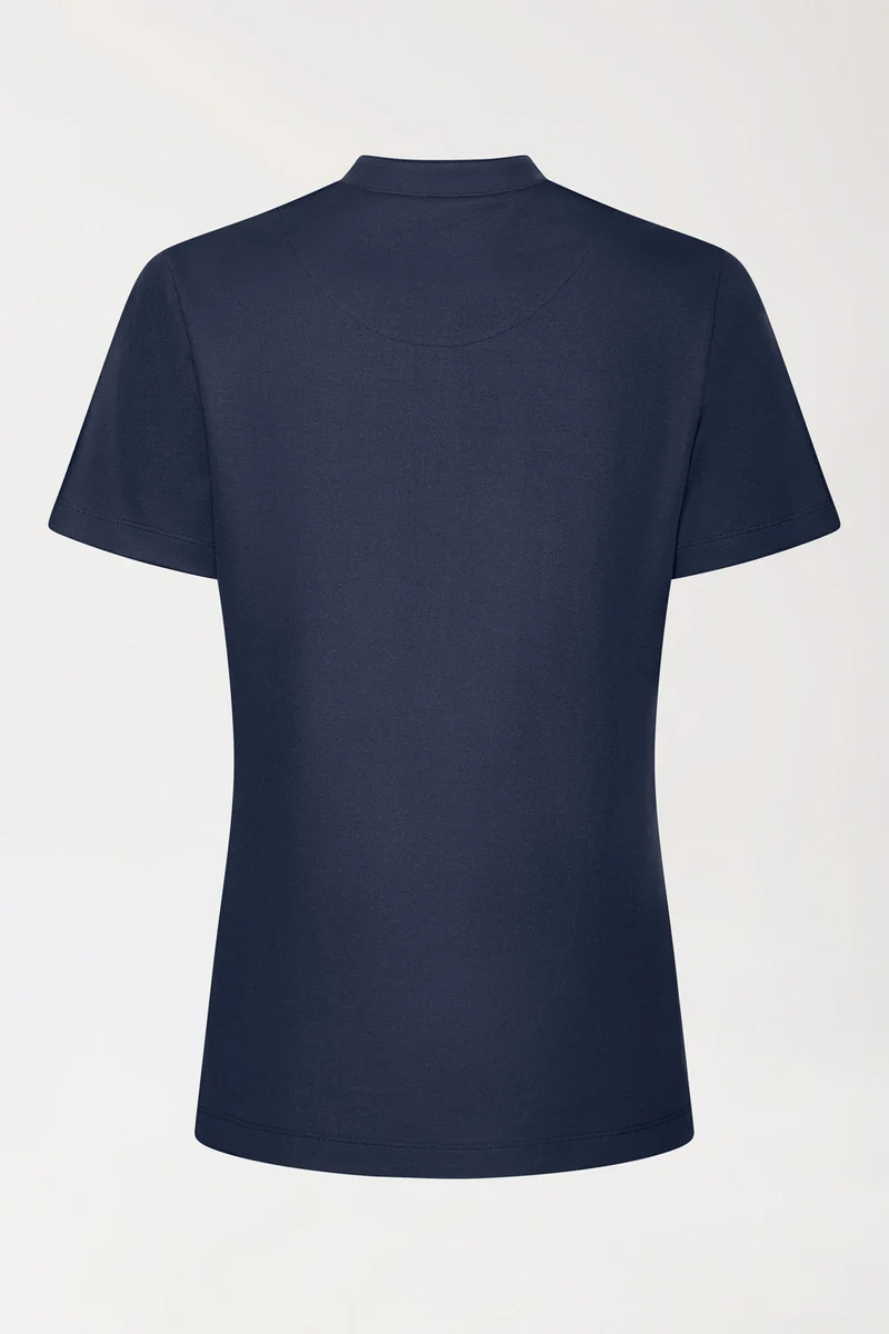 COMFY FLEX Stretch Shirt Damen - Stehkragen navy