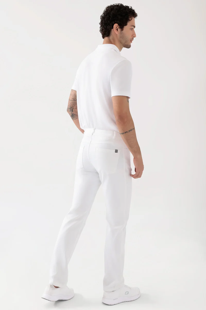 COMFY FLEX 5-Pocket Hose Herren - gerades Bein weiß
