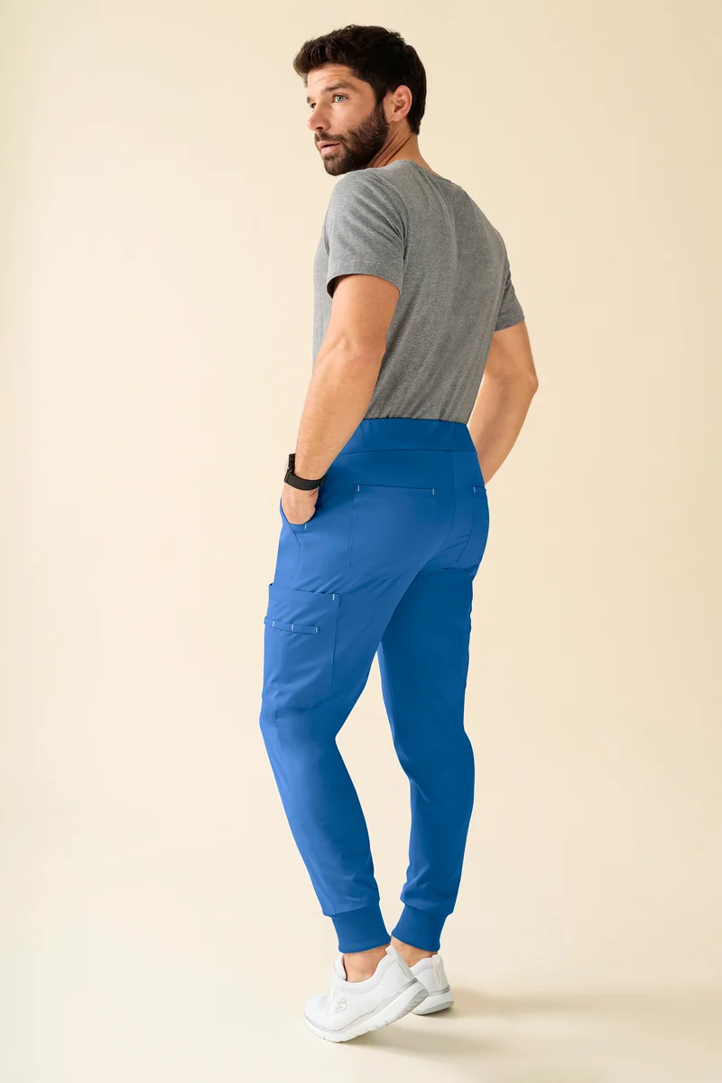 KAERE Hose Herren - Saumbündchen Kurzgr. mit Beintaschen blau