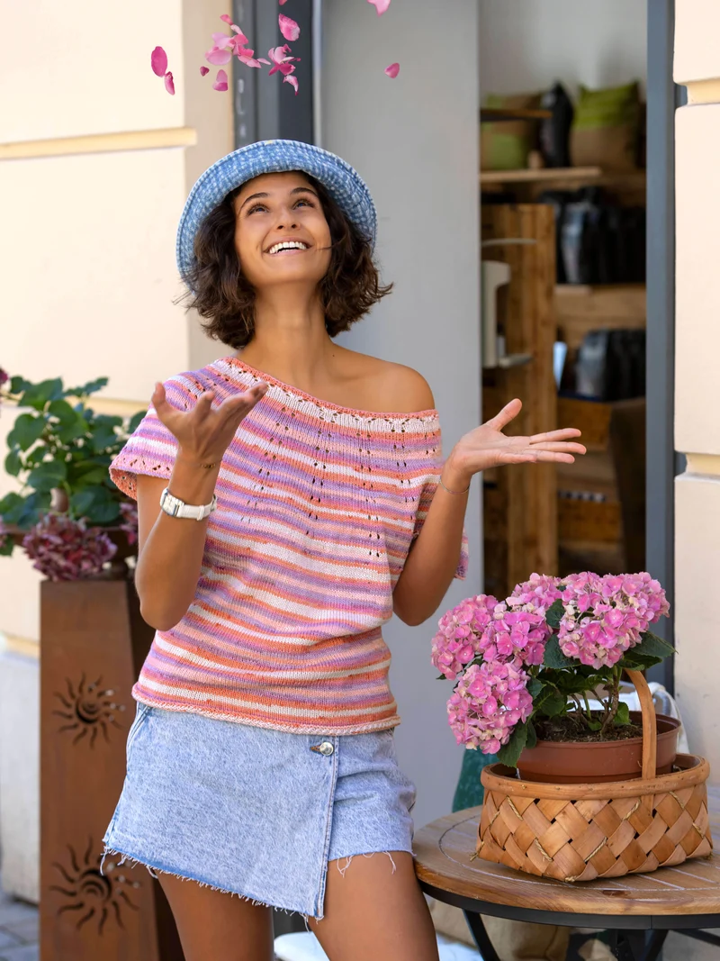 Anleitung Sommerpulli mit Rundpasse – Top down