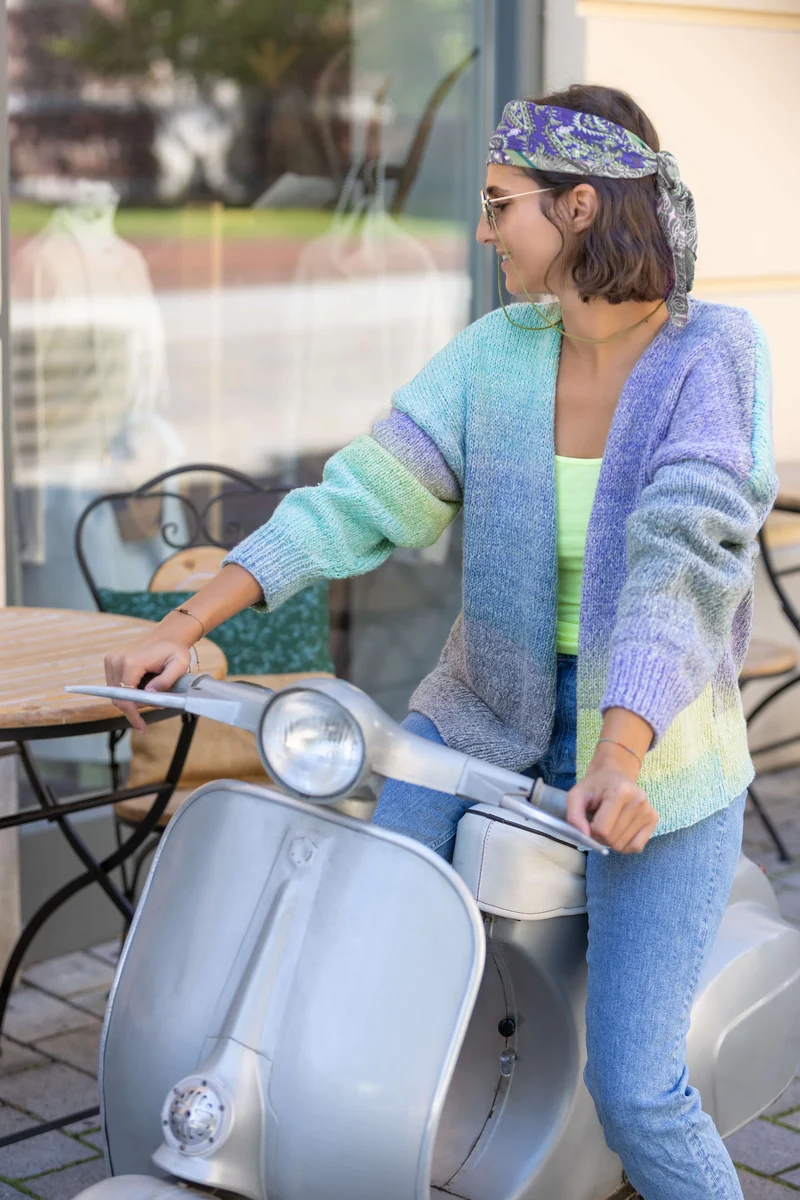 Anleitung Strickjacke in Pastellfarben