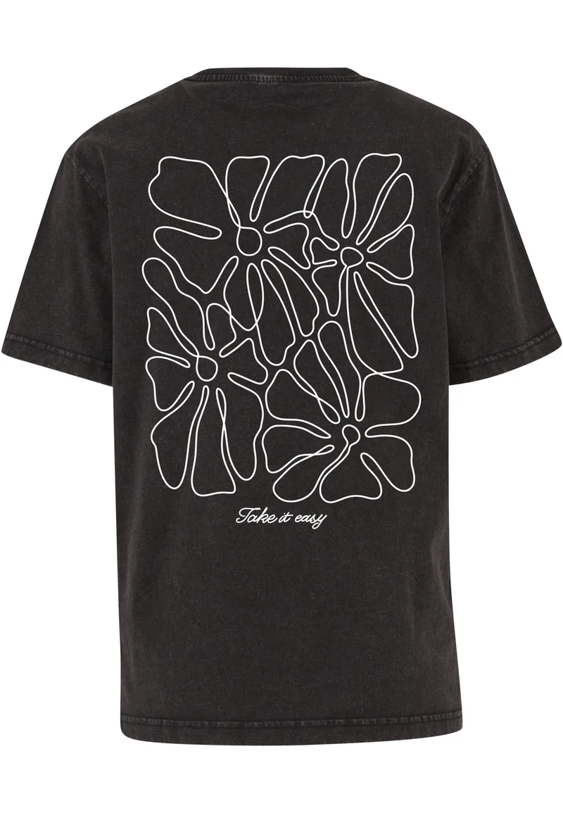 MT One Line Flowers Ladies Vintage Everyday Tee