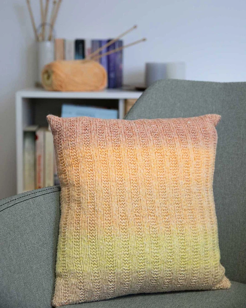 Anleitung Kissenhülle im Reliefmuster