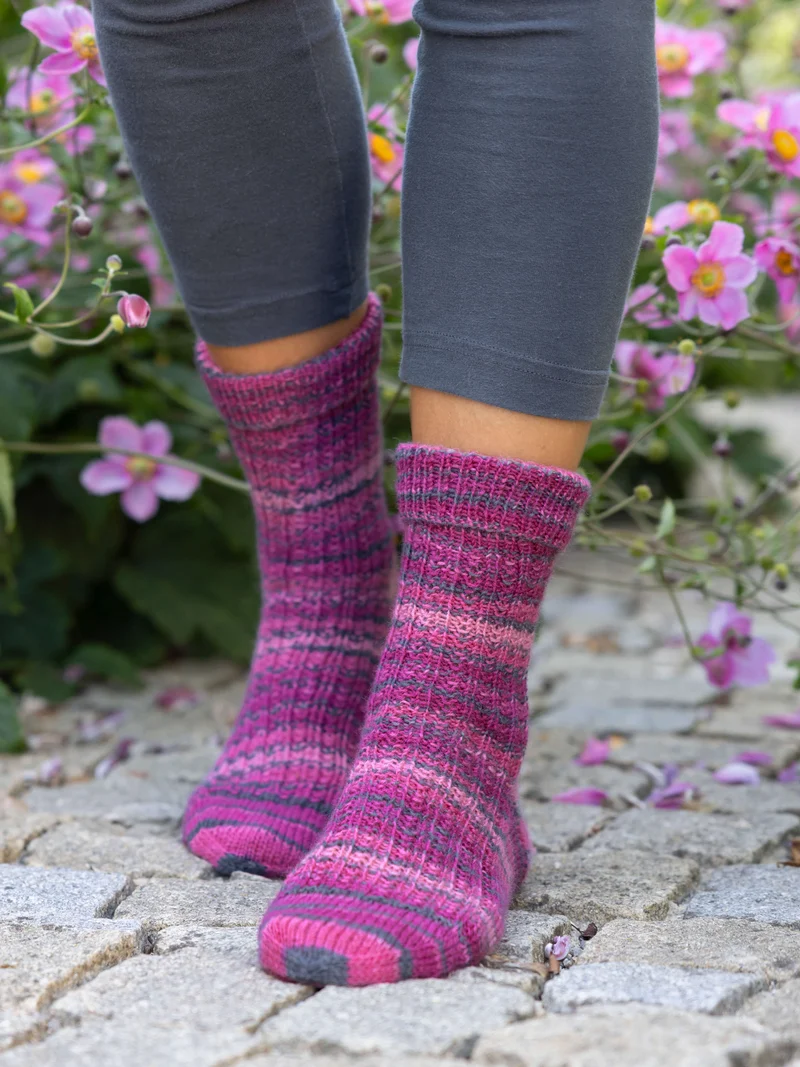 Anleitung Socken mit Strukturmuster