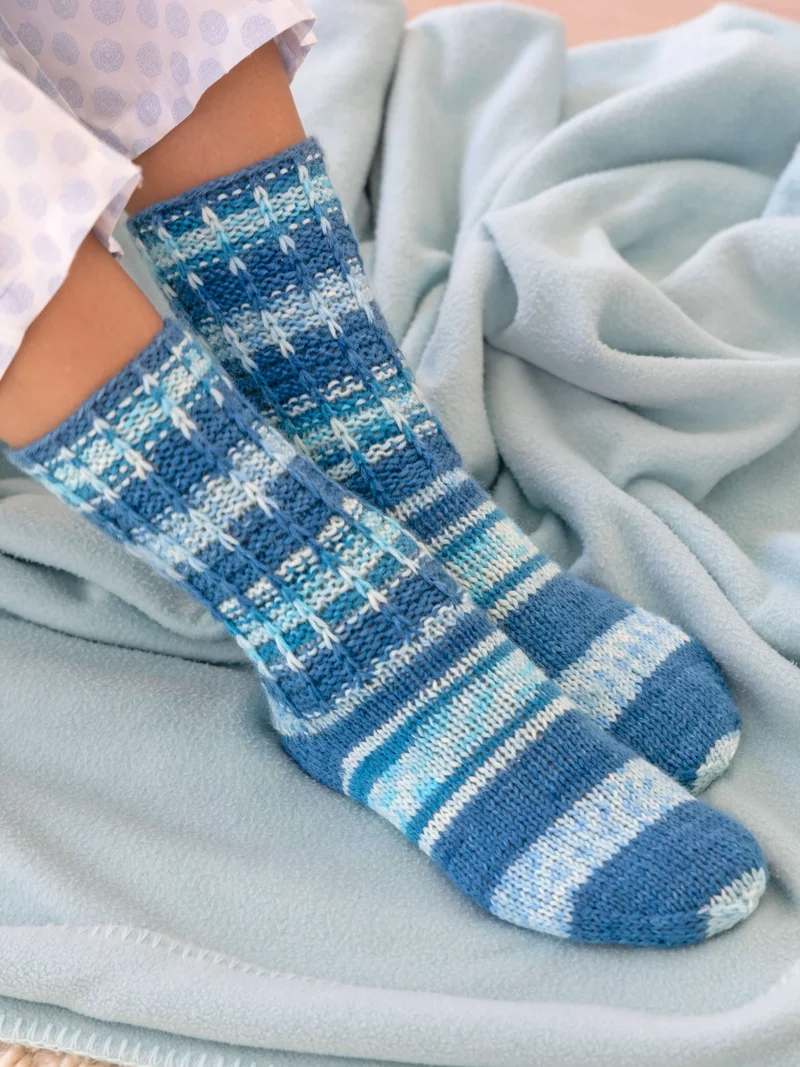 Anleitung Socken mit Hebemaschenmuster