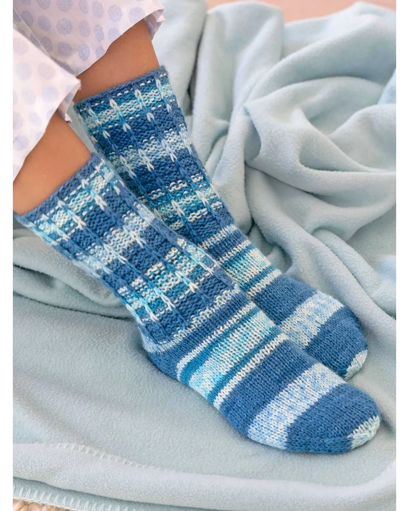 Anleitung Socken mit Hebemaschenmuster