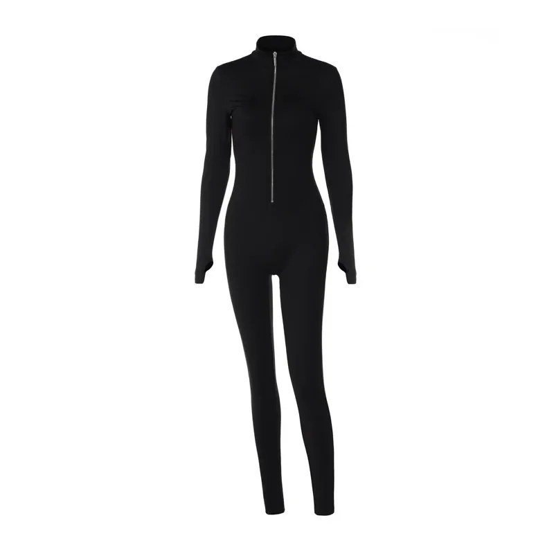 Damen Overall Bodycon Jumpsuit Streetwear Fitness-Strampler Playsuit
