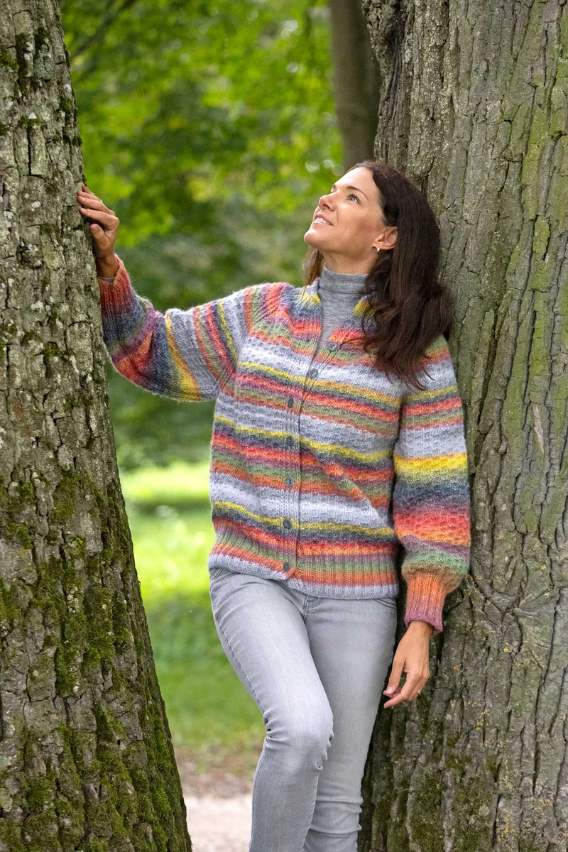 Anleitung Luminosa Cardigan mit Farbverlauf Top Down