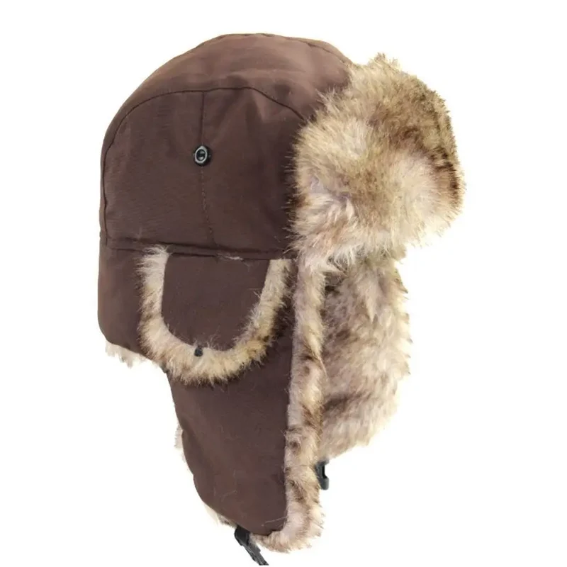 Damen Fliegermütze Wintermütze Trapper Fellmütze Pilotenmütze Mütze Ohrenmütze