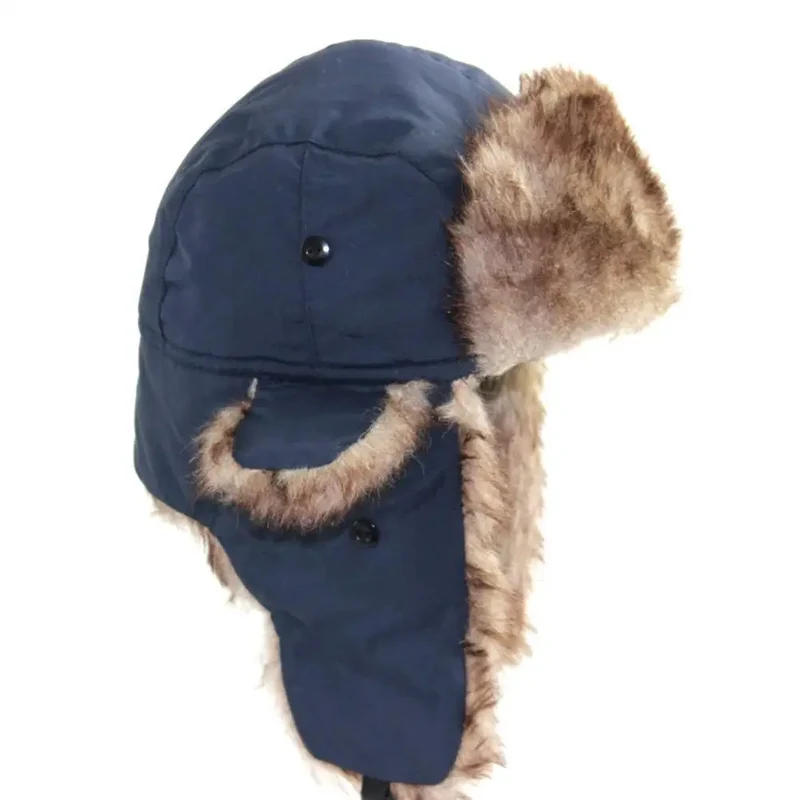 Damen Fliegermütze Wintermütze Trapper Fellmütze Pilotenmütze Mütze Ohrenmütze
