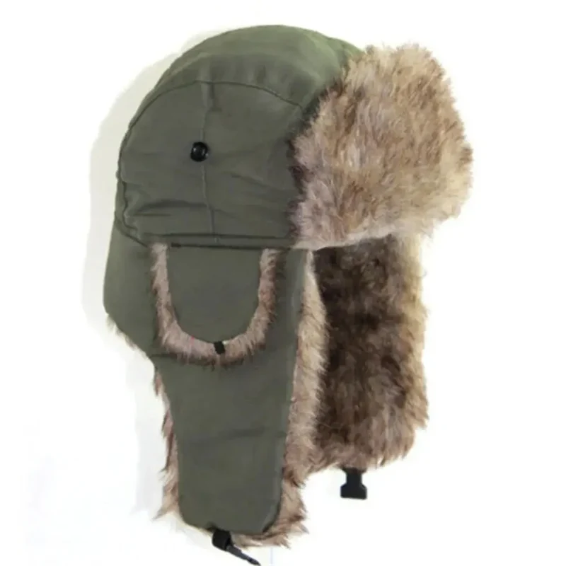 Fliegermütze Wintermütze Trapper Fellmütze Hut Pilotenmütze Mütze Ohrenmütze