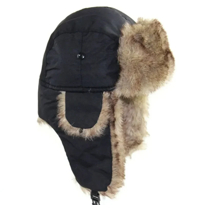 Fliegermütze Wintermütze Trapper Fellmütze Hut Pilotenmütze Mütze Ohrenmütze