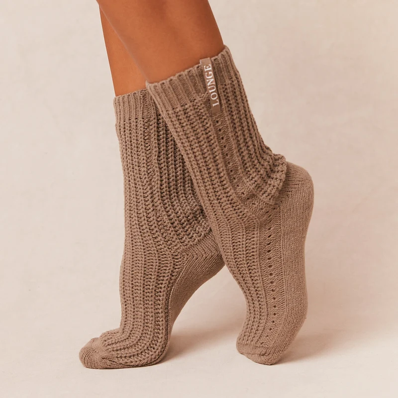 Snooze Gestrickte Socke - Beige