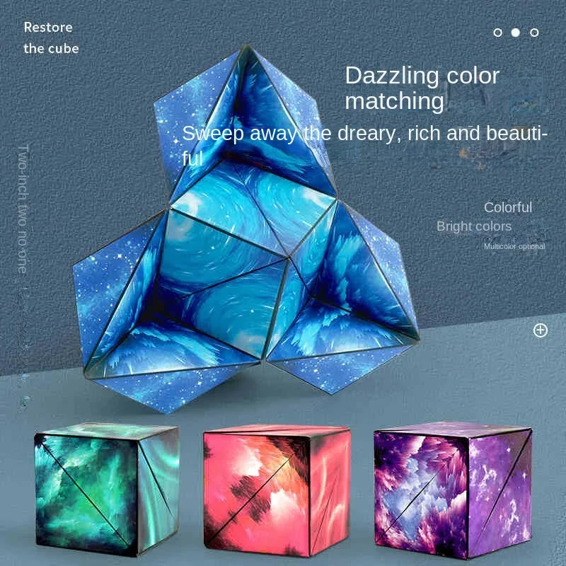 Zauberwürfel Anti Stress Spielzeug magnetischer 3D Drehwürfel Magischer Würfel