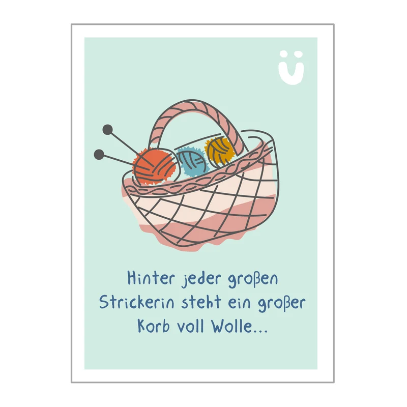Hinter jeder großen Strickerin steht ein großer Korb voll Wolle