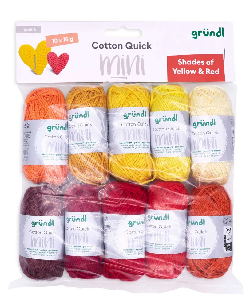 Cotton Quick Mini Shades 10 x 15 g - gelb + rot