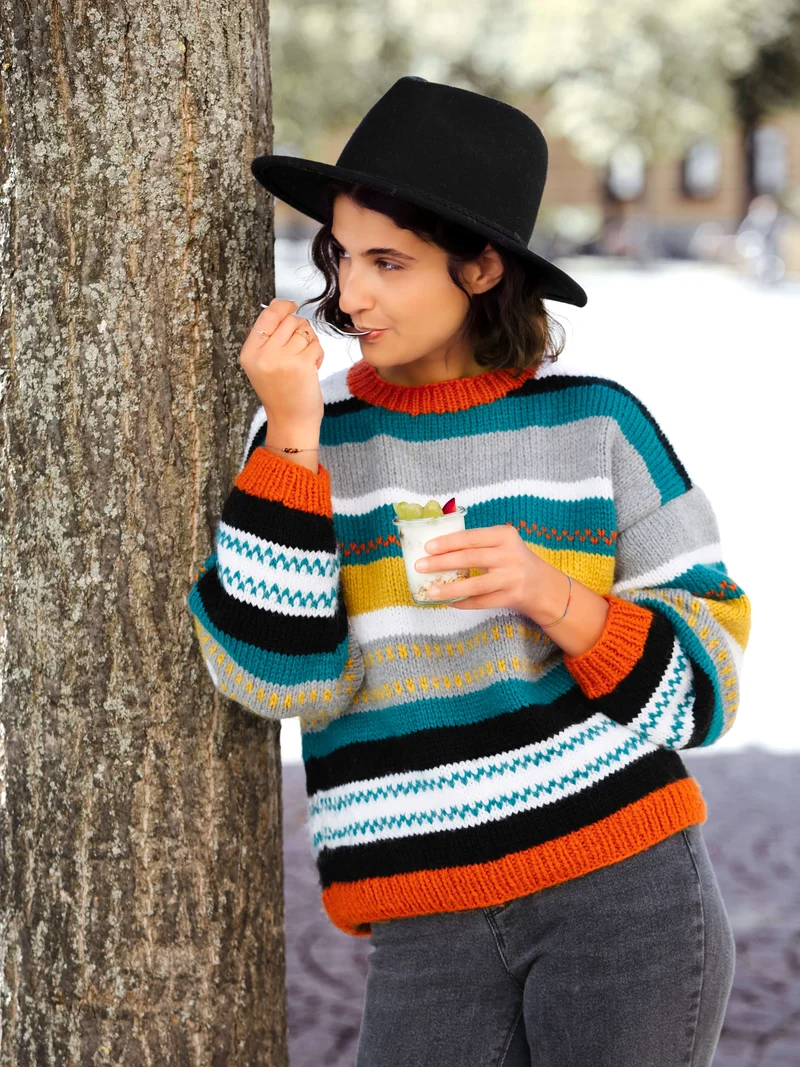 Anleitung Pullover mit Streifen