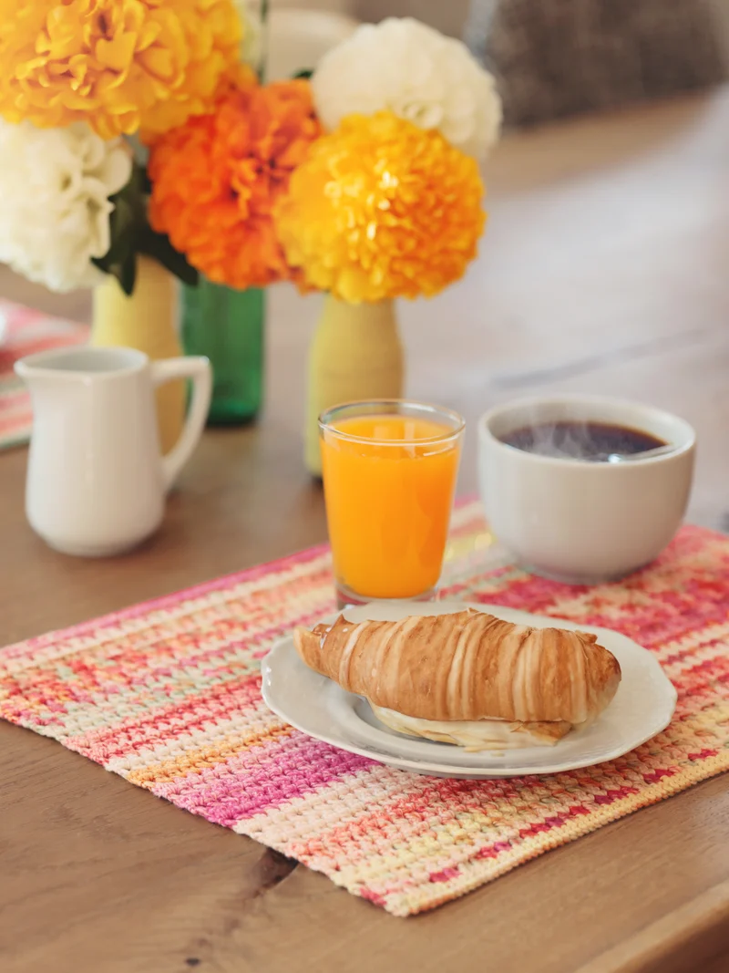 Anleitung Tischset mit Büschelstäbchen