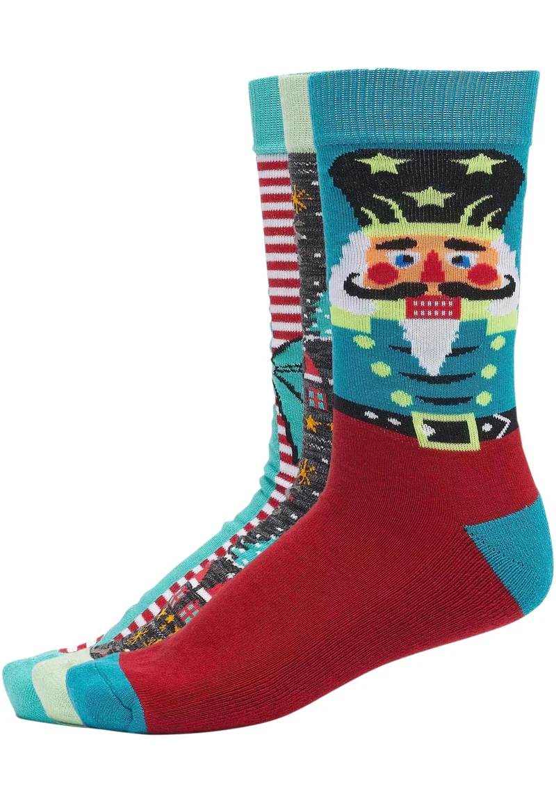 UC Christmas Nutcracker Socks 3-Pack
