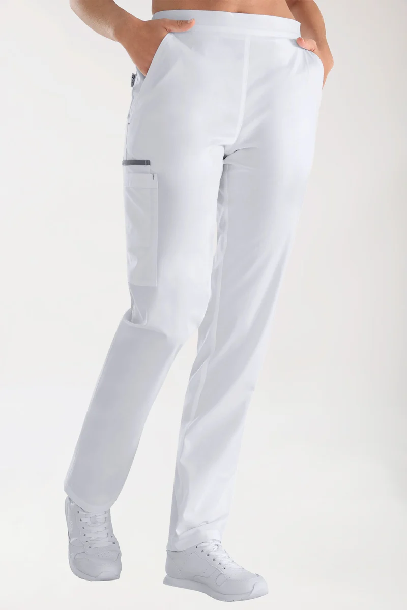 Hose Weiß mit Steingrau Unisex