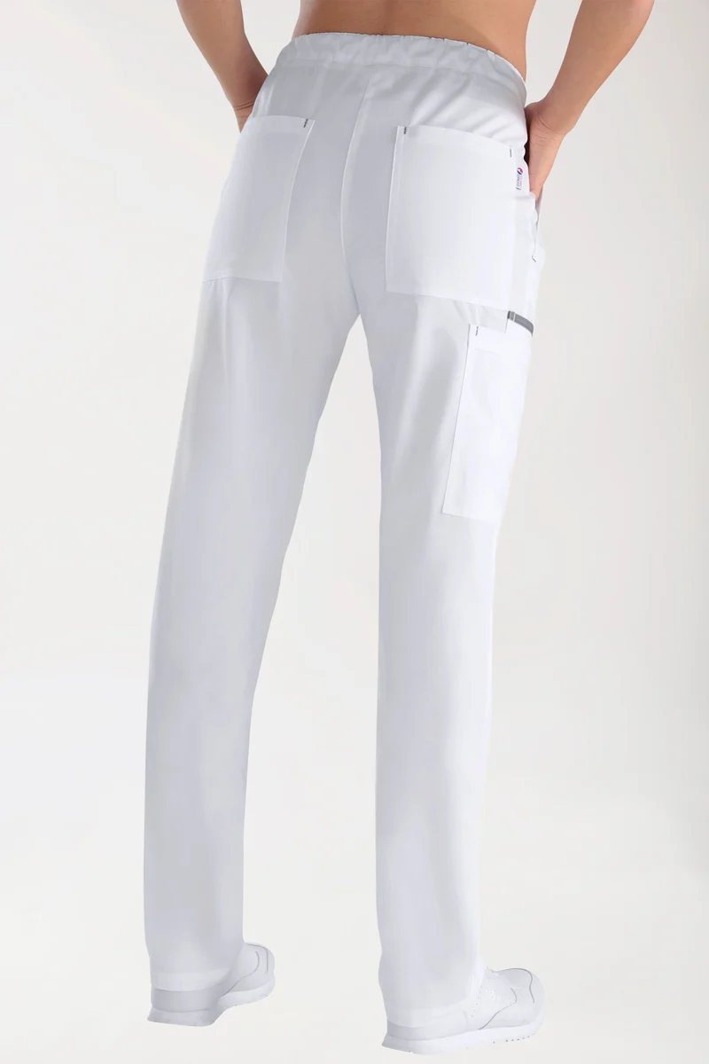 Hose Weiß mit Steingrau Unisex