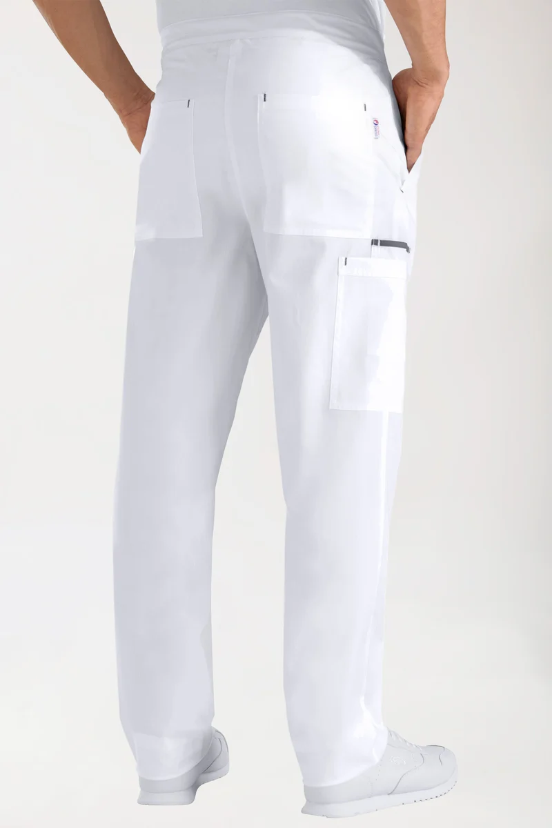 Hose Weiß mit Steingrau Unisex