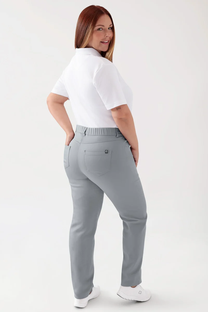 COMFY FLEX 5-Pocket Hose Damen - gerades Bein grau