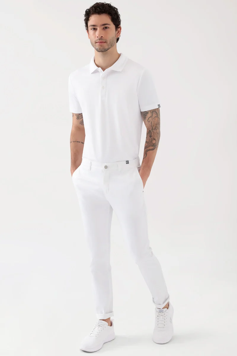 COMFY FLEX Hose Herren - Chino Style weiß