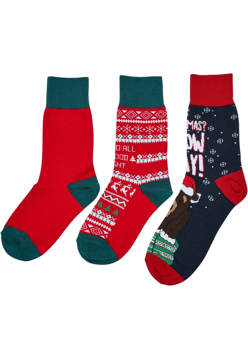 UC Christmas Bear Socks Kids 3-Pack
