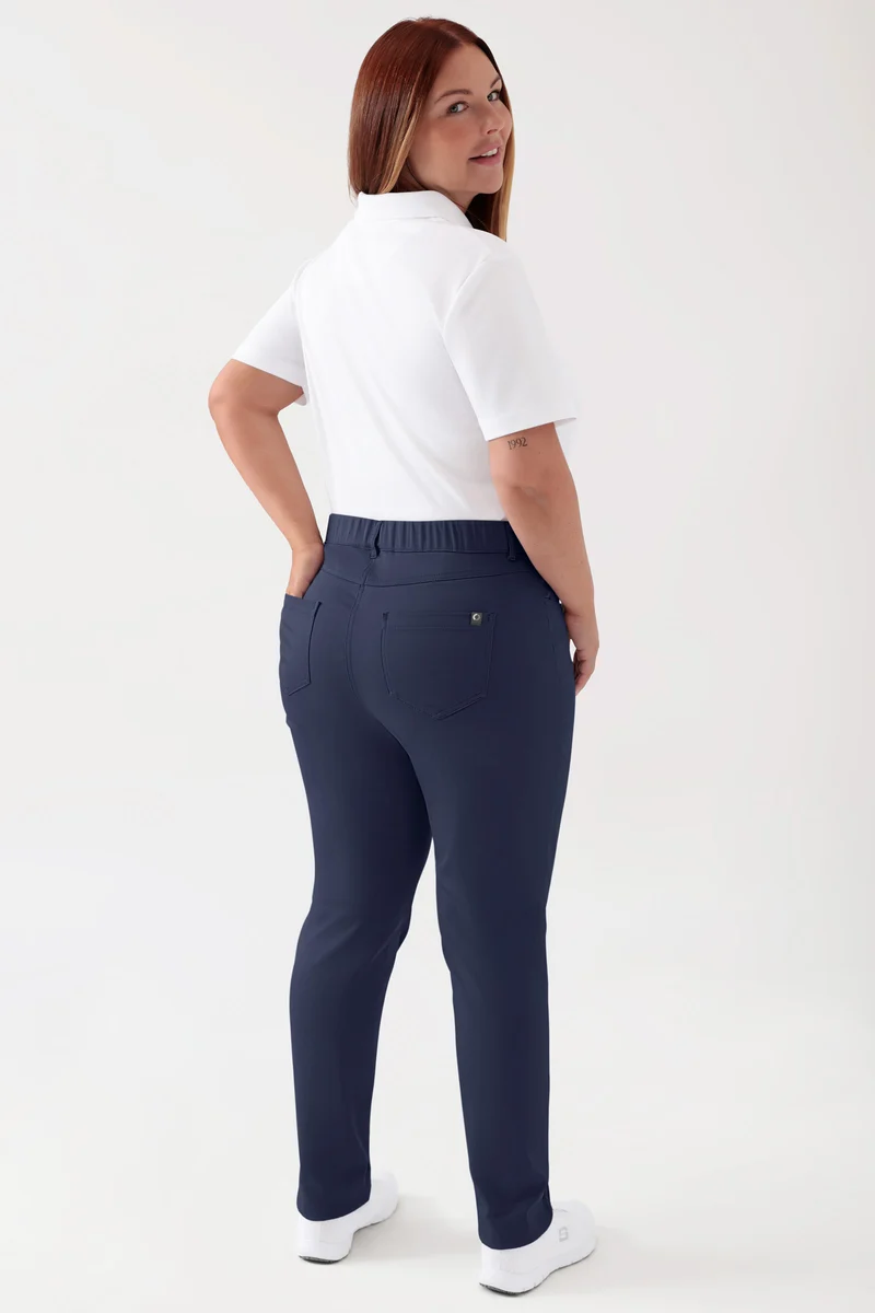 COMFY FLEX 5-Pocket Hose Damen - schlankes Bein navy
