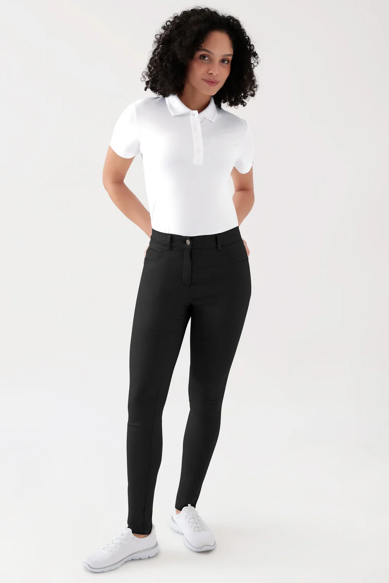 COMFY FLEX 5-Pocket Hose Damen - schlankes Bein schwarz