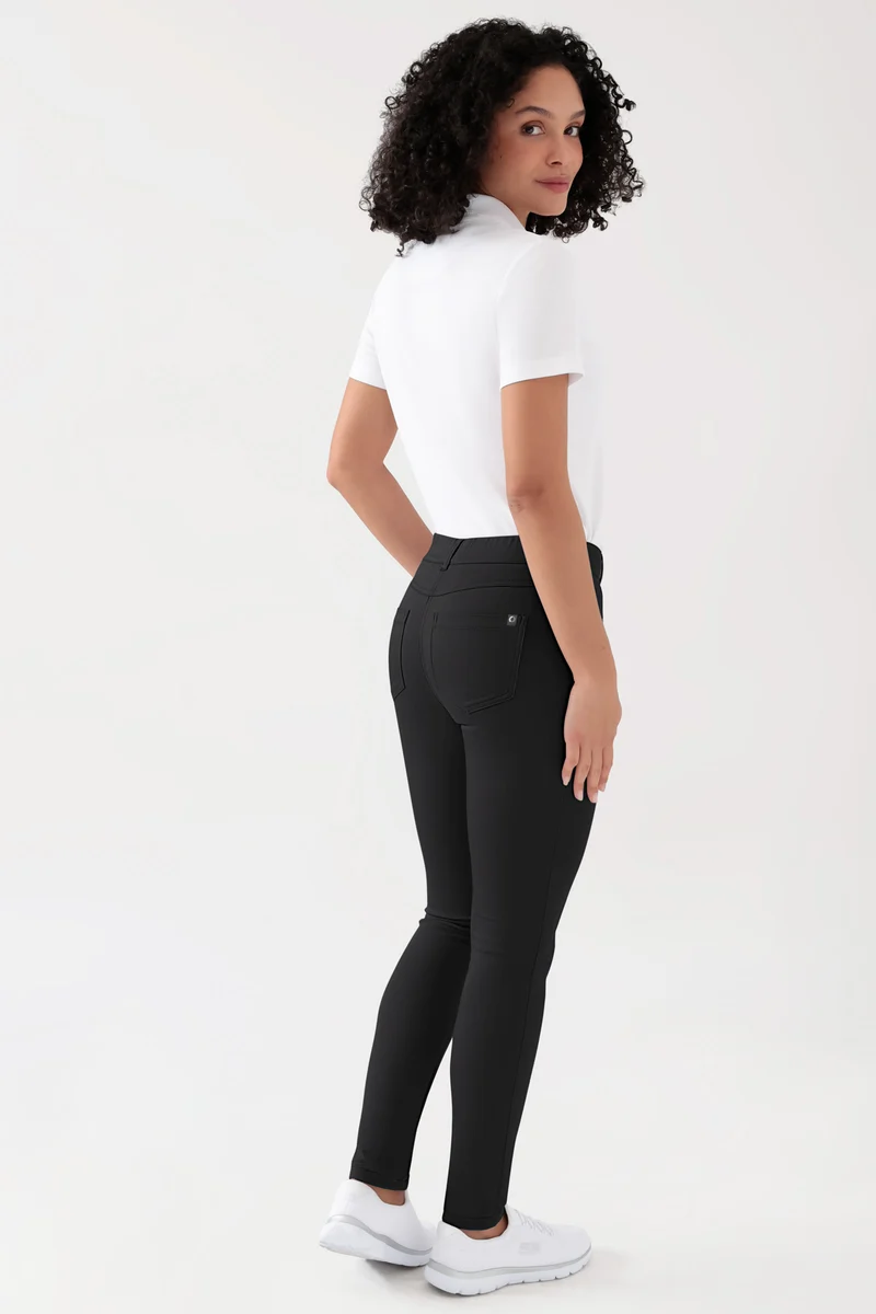 COMFY FLEX 5-Pocket Hose Damen - schlankes Bein schwarz