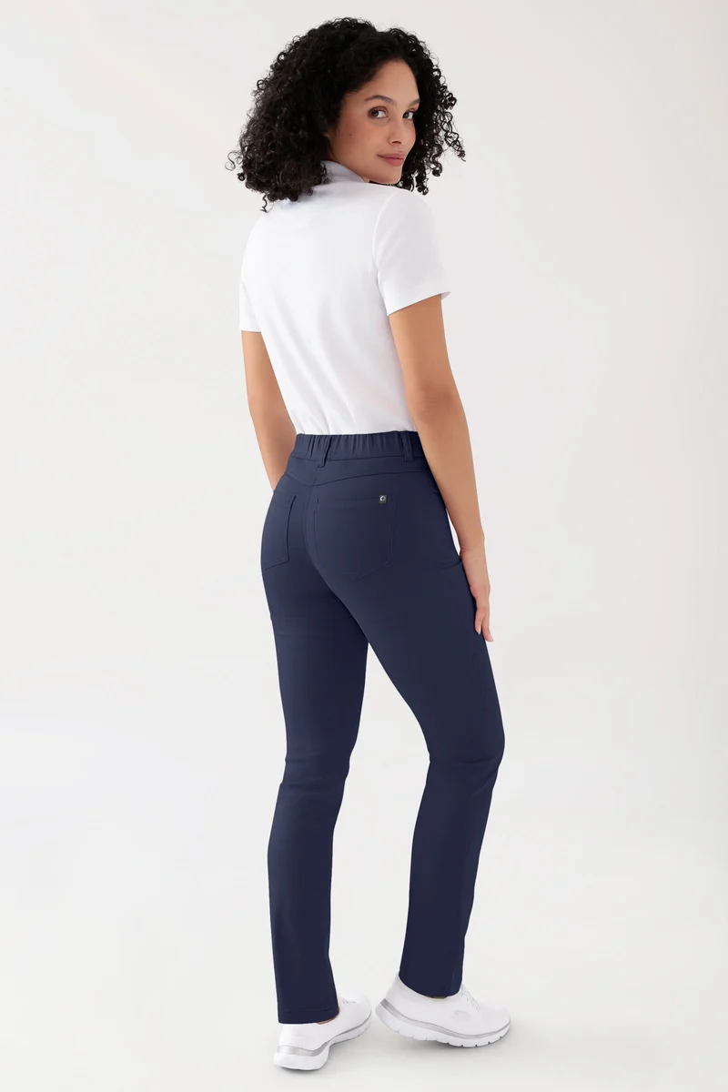 COMFY FLEX 5-Pocket Hose Damen - gerades Bein navy