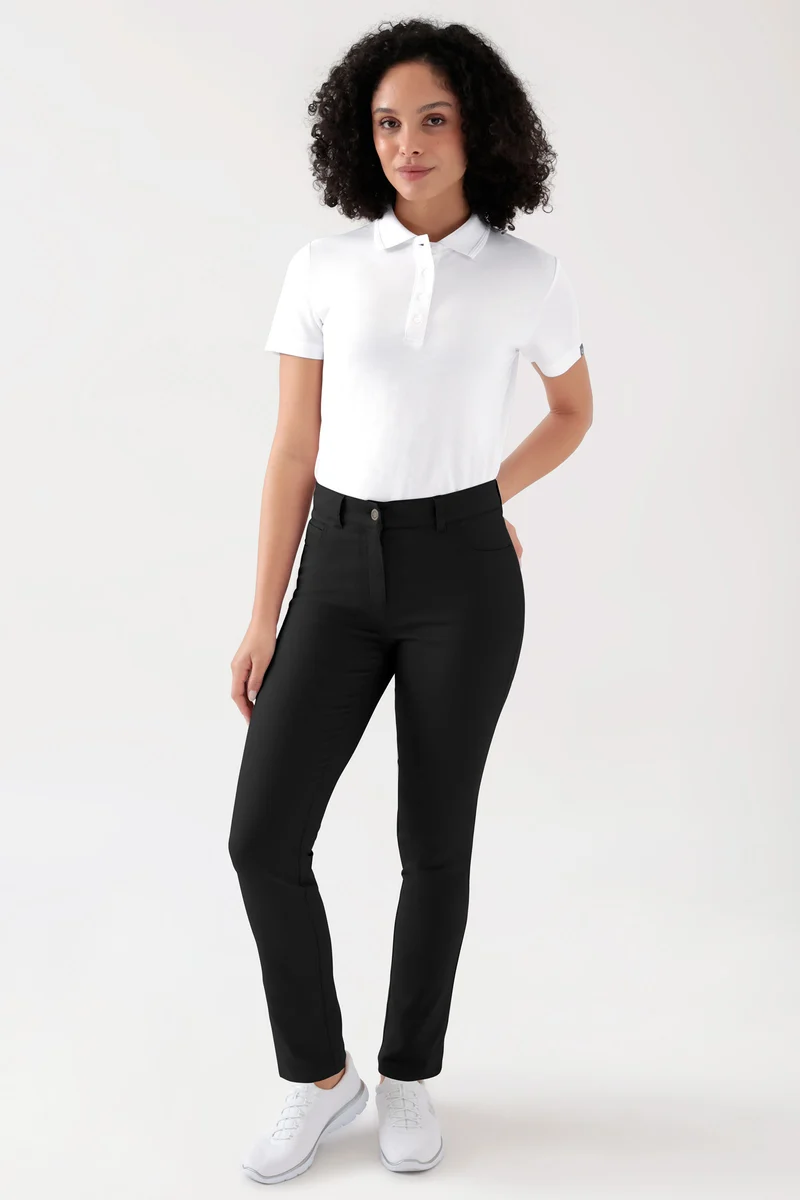 COMFY FLEX 5-Pocket Hose Damen - gerades Bein schwarz
