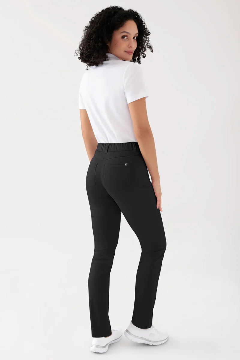 COMFY FLEX 5-Pocket Hose Damen - gerades Bein schwarz